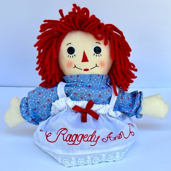 2012 Hand Made by AURORA Classic Timeless Raggedy Ann Doll Embroidered Lace Bows - Picture 5 of 16